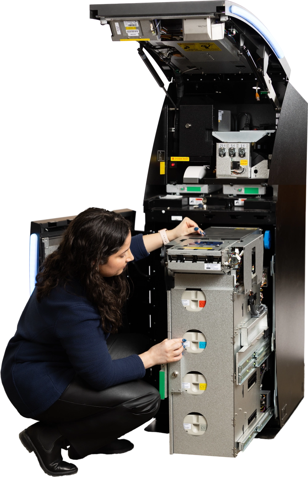 Engineer fixing a machine