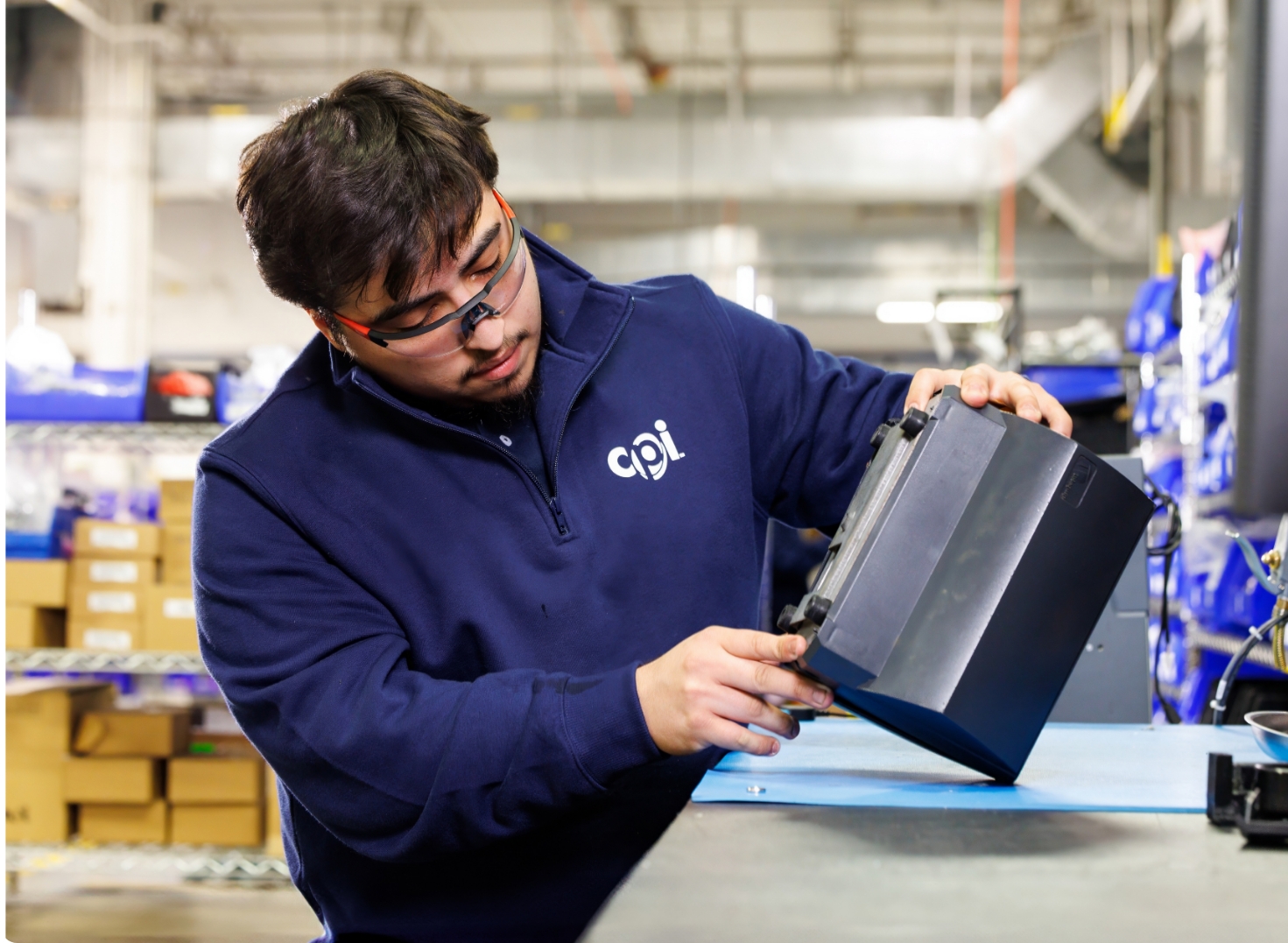A depot repair engineer at work