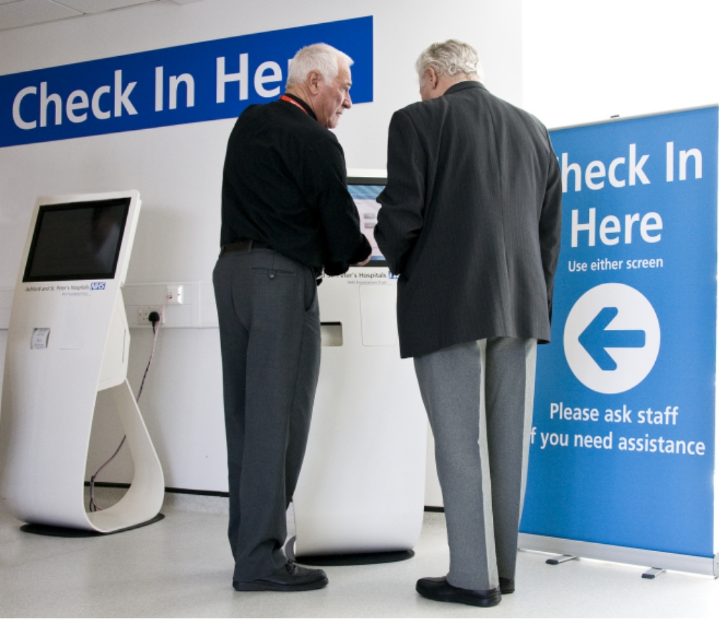 A patient checking in