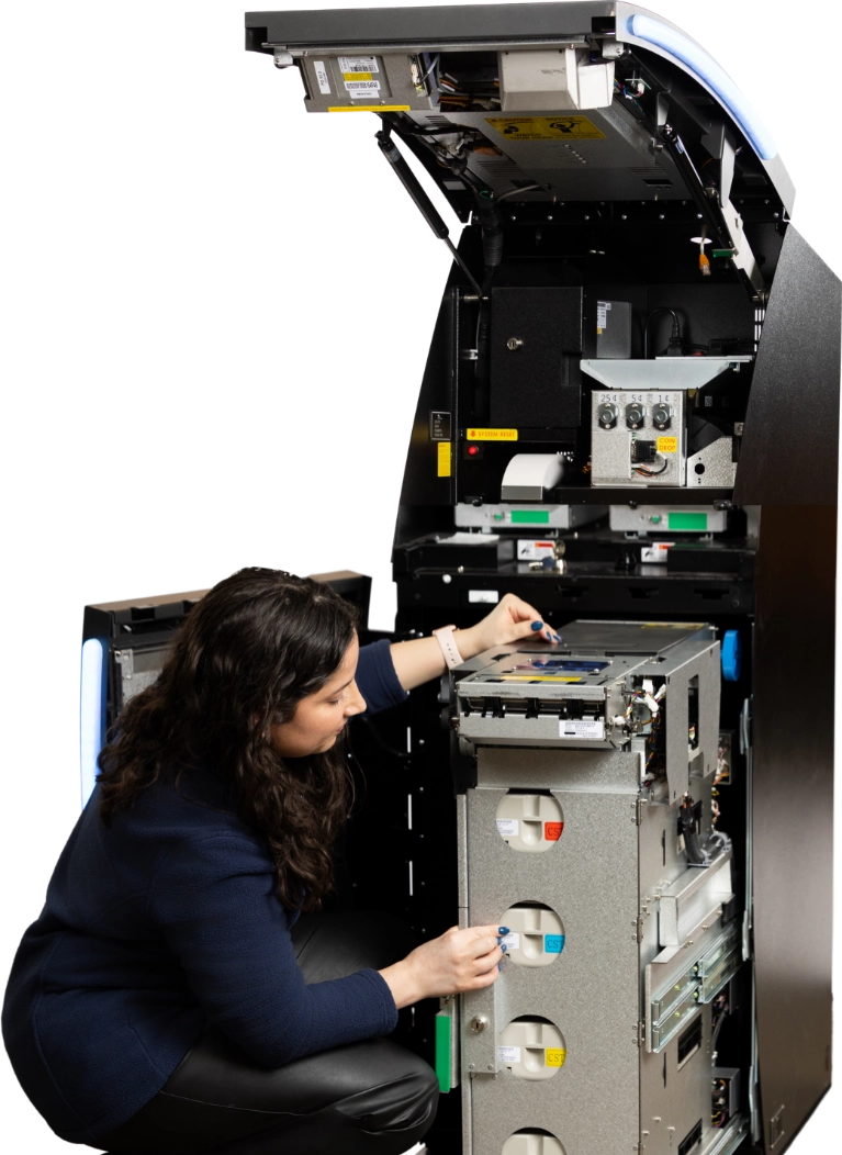 Engineer repairing a TCR