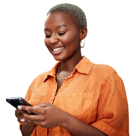 Woman using a phone
