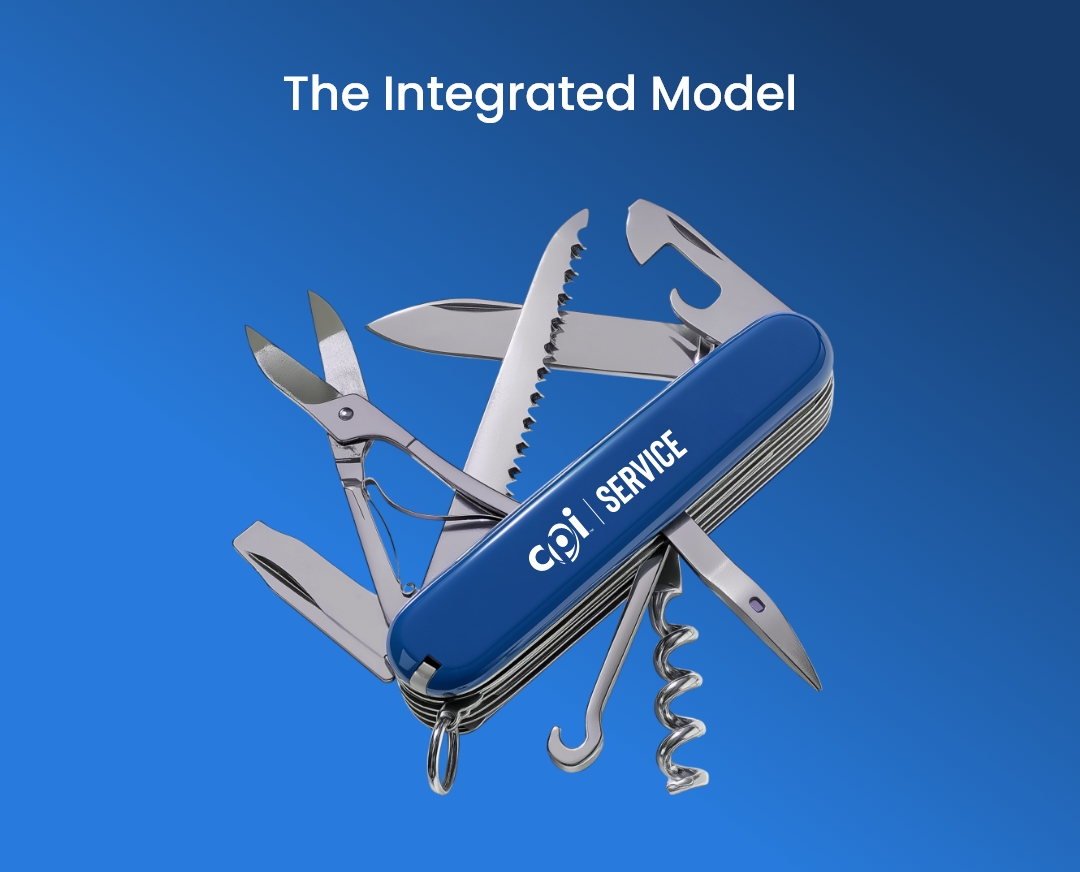 A CPI Service multitool indicating an integrated service model